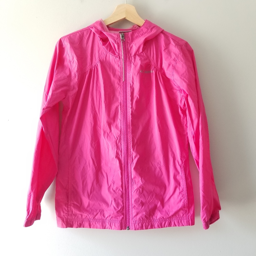 Columbia Pink Rain Jacket Windbreaker